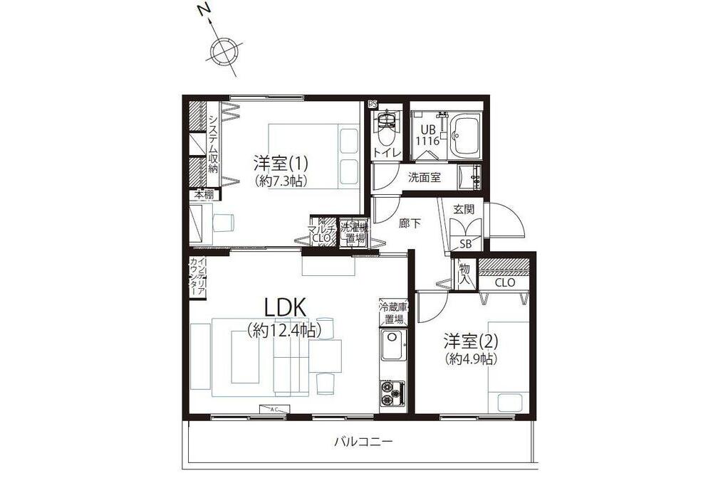 東逗子団地17号棟　2階部分