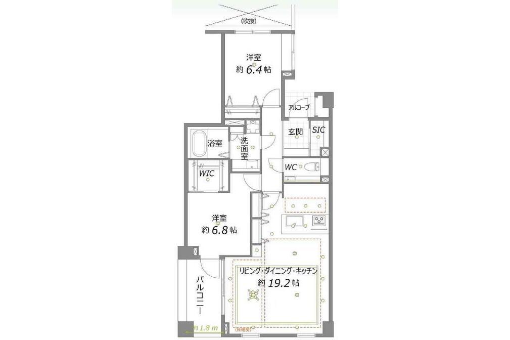 東急ドエルシーサイドコート鎌倉由比ガ浜 2階部分